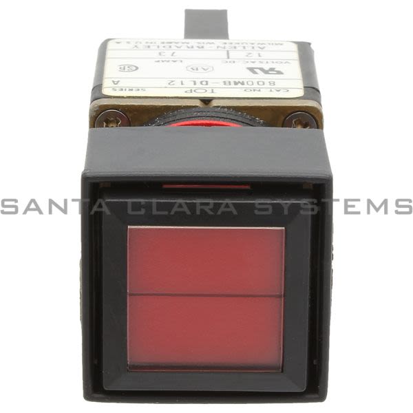 Allen Bradley 800MB-DL12RR Small Split Face Illuminated 12V Pilot Light Red-Red Product Image