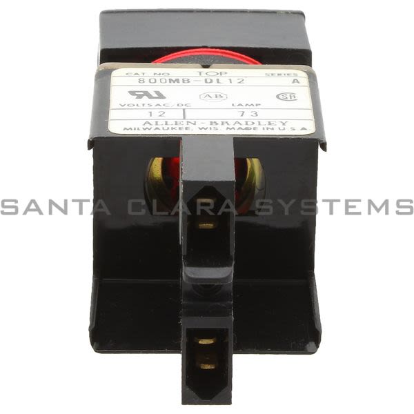 Allen Bradley 800MB-DL12RR Small Split Face Illuminated 12V Pilot Light Red-Red Product Image