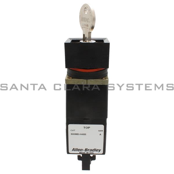 Allen Bradley 800MB-H48B Small Round Selector Switch Unit 2 Position Spr. Return From Right Cylinder Lock Product Image