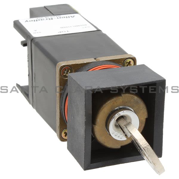 Allen Bradley 800MB-H48BLA Small Square Selector Switch Unit 2 Position Spring Return From Right Cylinder Lock 1 N.O 1 N.C. Product Image
