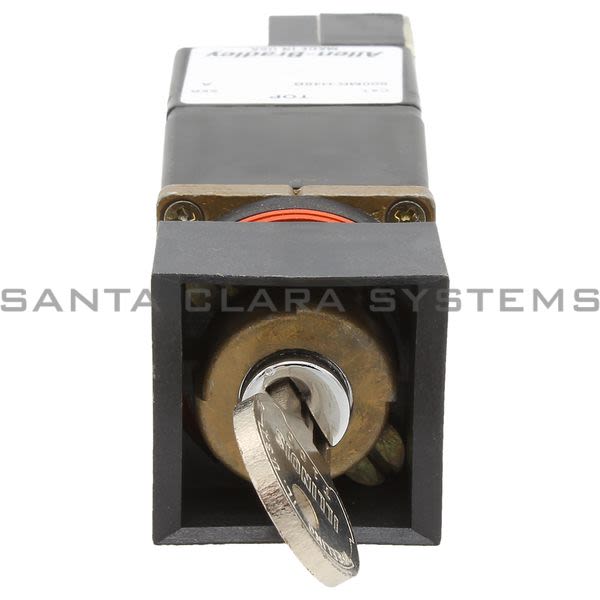 Allen Bradley 800MB-H48BLA Small Square Selector Switch Unit 2 Position Spring Return From Right Cylinder Lock 1 N.O 1 N.C. Product Image