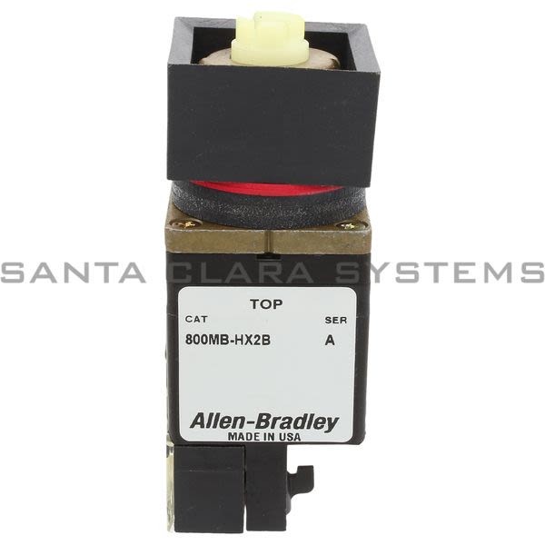 Allen Bradley 800MB-HX2BLA Small Square Selector Switch Unit 2 Position Maintained W/O Operator 1 N.O 1N.C. Product Image