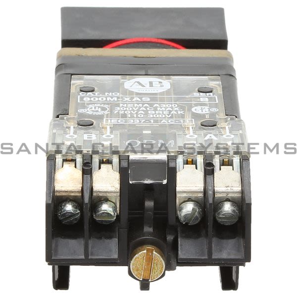 Allen Bradley 800MB-NX23 Small Square 2 Position Selector Maintained Switch Unit Black Knob 1 N.O 1 N. C. Product Image