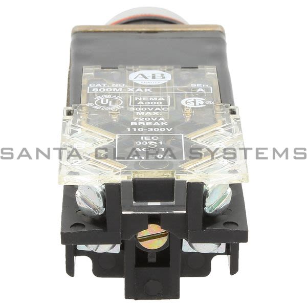 Allen Bradley 800MR-16HA2BRAK Small Round Illuminated Selector Switch 2 Postion Maintained 120V 60/50Hz Red Knob 1 No 1 NC Product Image