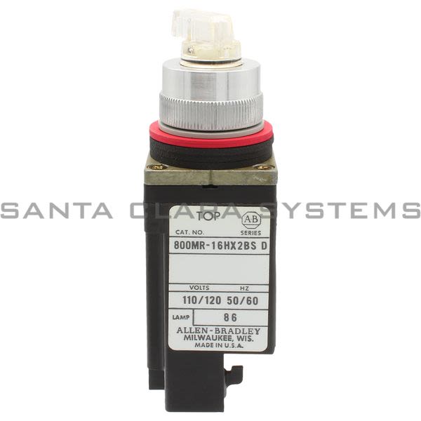 Allen Bradley 800MR-16HY2BS Small Round Illuminated Selector Switch 2 Postion Maintained 120V 60/50 Clear Knob Product Image
