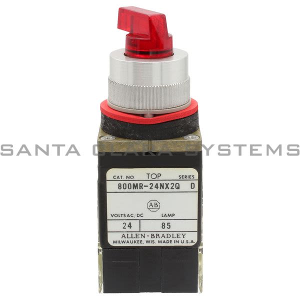 Allen Bradley 800MR-24NA2QB Small Round Illuminated Selector Switch 4 Position Maintained 24V Red Knob 2 N.O. 2 N.C. Product Image