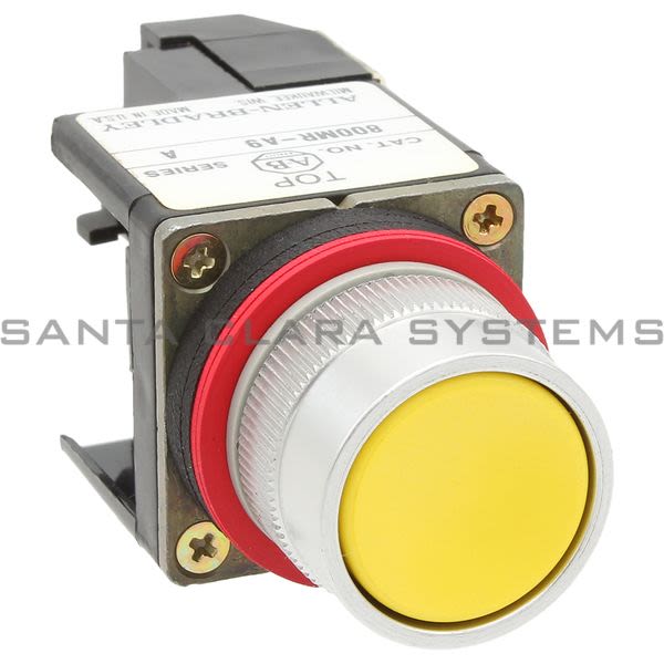 Allen Bradley 800MR-A9AS Small Round Flush Head / Push Button Yellow Cap Product Image