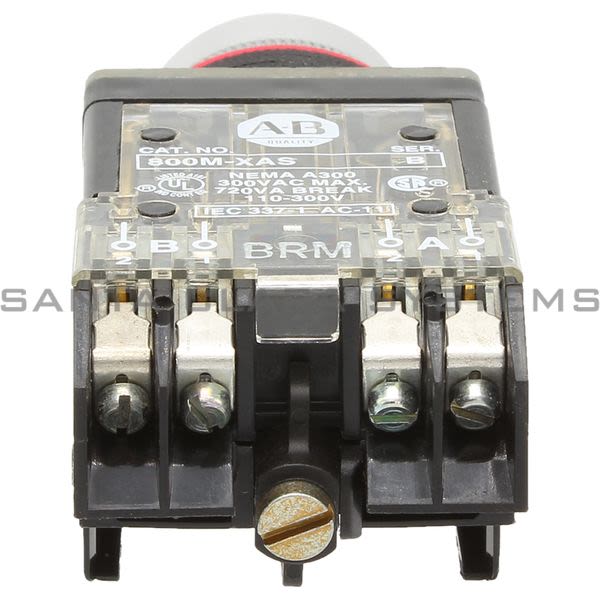 Allen Bradley 800MR-A9AS Small Round Flush Head / Push Button Yellow Cap Product Image