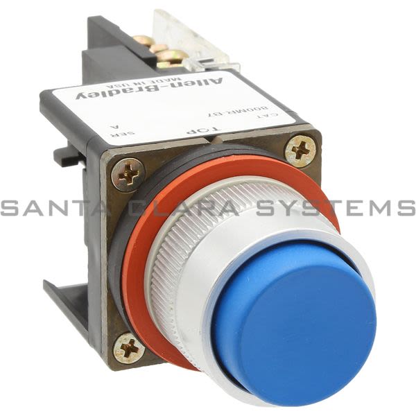 Allen Bradley 800MR-B7D1K Small Round Push Button Unit Extended Head Blue Cap 1 N.O. Product Image