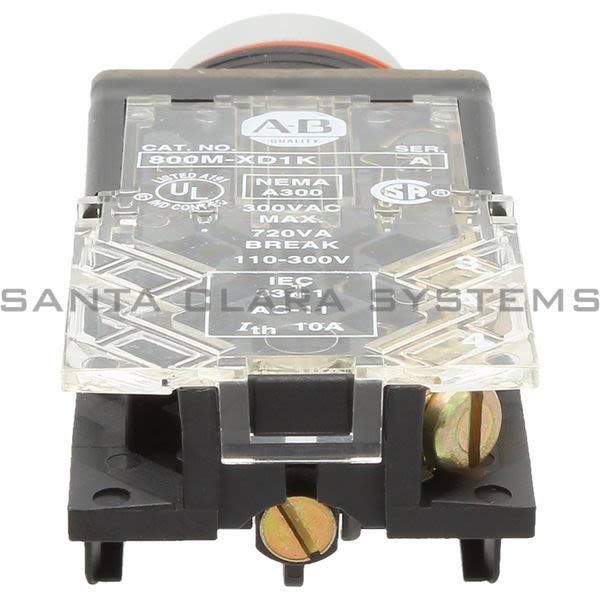 Allen Bradley 800MR-B7D1K Small Round Push Button Unit Extended Head Blue Cap 1 N.O. Product Image