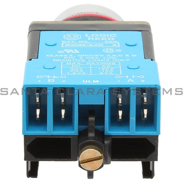 Allen Bradley 800MR-B9AR Small Round Push Button Unit Exteneded Head Yellow Cap 1 N.O. 1 N.C. Product Image