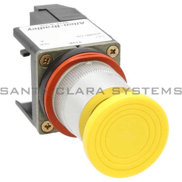 Allen Bradley 800MR-D9D2S Small Round Push Button Yellow Cap Product Image