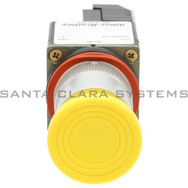 Allen Bradley 800MR-D9D2S Small Round Push Button Yellow Cap Product Image