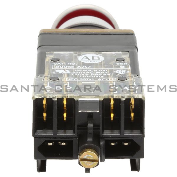 Allen Bradley 800MR-FXNQL10RA7 Small Illuminated Push-Pull Unit 3 Position Full Voltage Red LED NC-NCLB Product Image