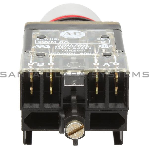 Allen Bradley 800MR-G2A Round Push Button Extended Head W/ Guard Black Product Image