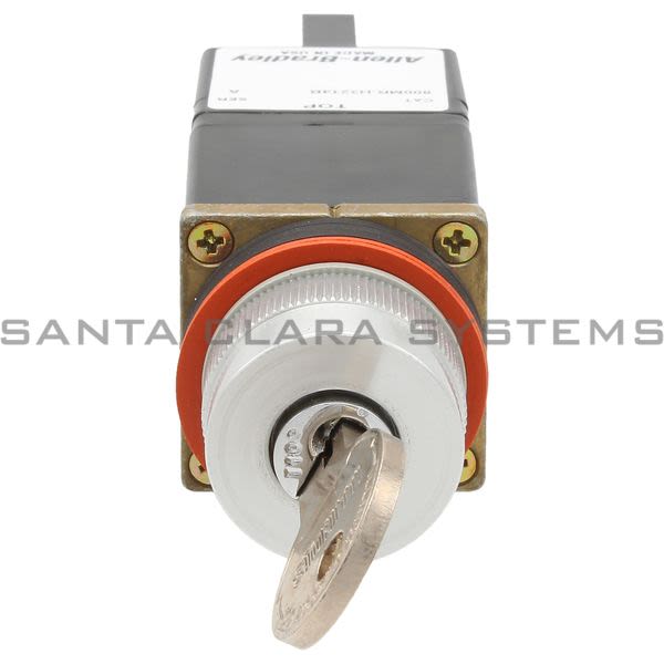 Allen Bradley 800MR-H3214B Small Round Selector Switch Unit 2 Position Maintained Cylinder Lock Product Image
