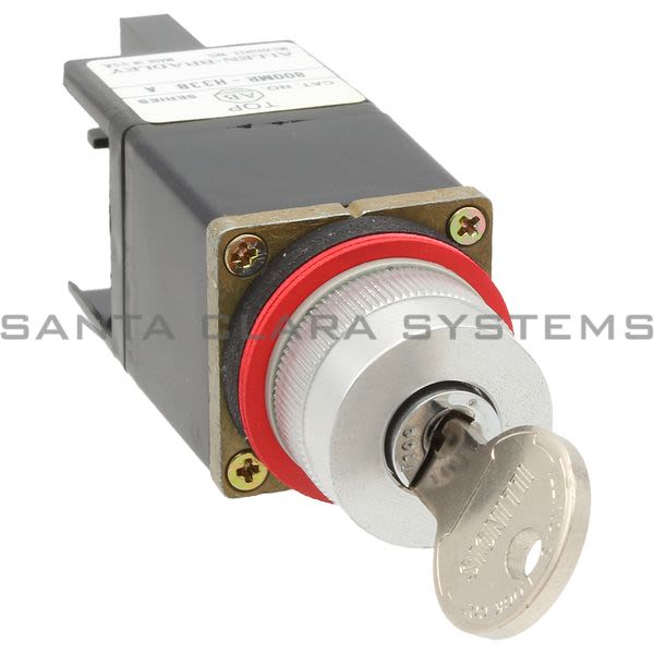 Allen Bradley 800MR-H33B Small Round 2 Position Selector Maintained Switch Unit Cylinder Lock Product Image