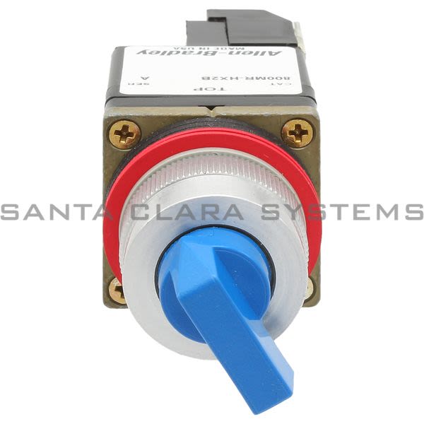 Allen Bradley 800MR-HC2BLD1S Small Round Selector Switch Unit 2 Position Maintained Blue Knob 1 N.O. Product Image