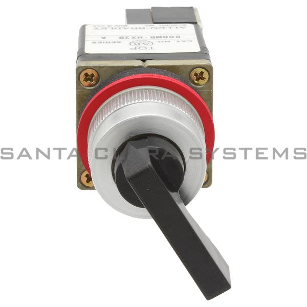 Allen Bradley 800MR-HK2BLA Small Round Selector Switch 2 Position Manitained Black Lever 1 N.O. 1 N.C. Product Image