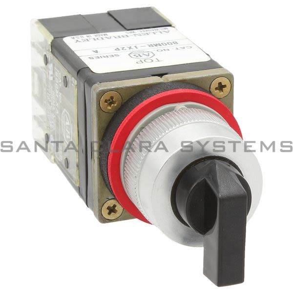 Allen Bradley 800MR-JH2PB Small Round Selector Switch Unit 3 Position Maintained Black Knob 2 N.O. 2 N.C. Product Image
