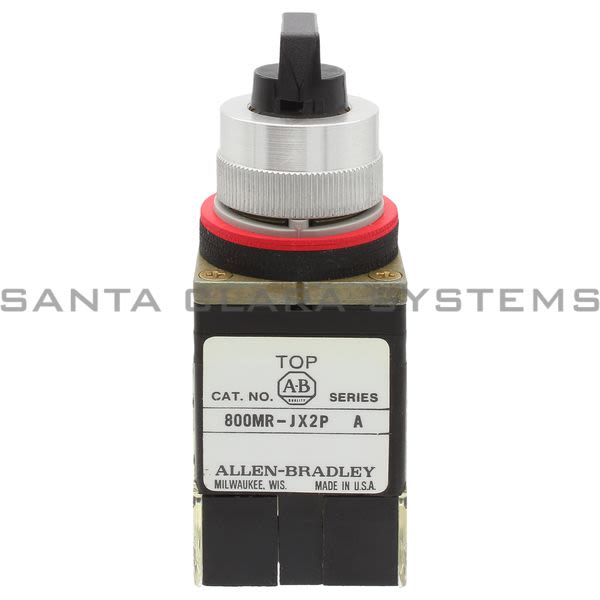 Allen Bradley 800MR-JH2PB Small Round Selector Switch Unit 3 Position Maintained Black Knob 2 N.O. 2 N.C. Product Image