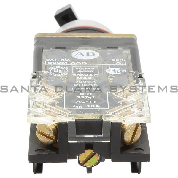 Allen Bradley 800MR-JH5BLAK 3 Pos. Maintained Black Knob 1No-1NC Product Image