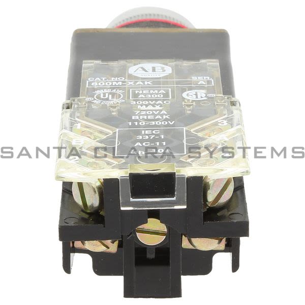 Allen Bradley 800MR-PB16AAK Small Round Illuminated Push Button Product Image