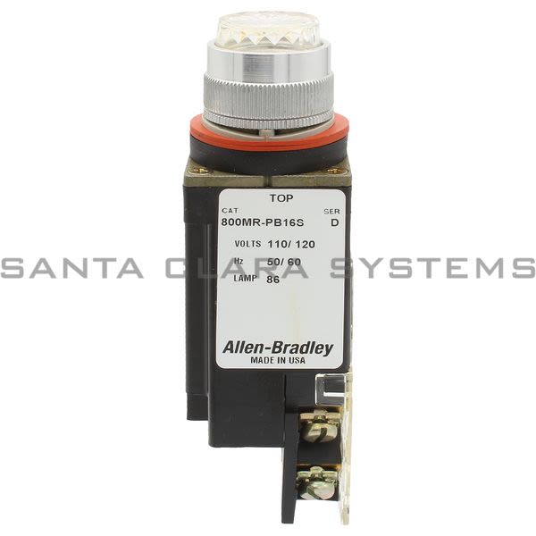Allen Bradley 800MR-PB16CAK Small Roundf Illuminated Push Button Ext. Head Xfmr 120V 60/50Hz Clear Lens 1 N.O. 1 N.C. Product Image