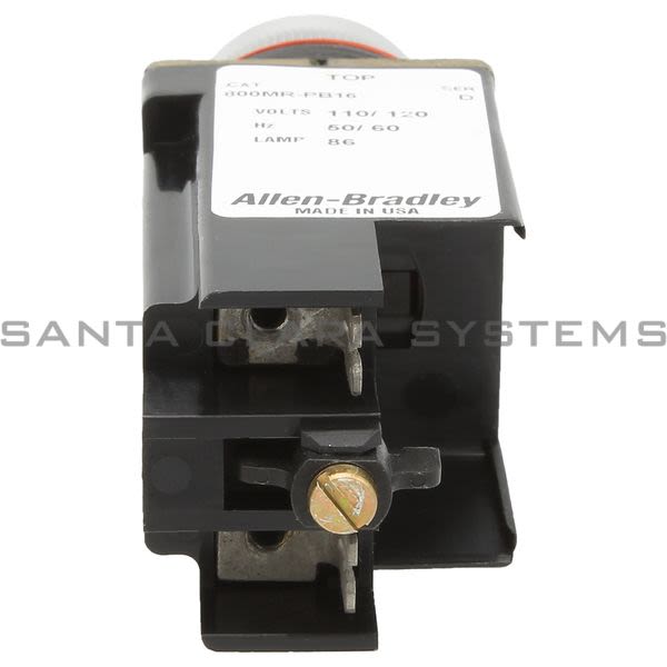 Allen Bradley 800MR-PB16R Smallround Illuminated Push Button Extended Head Xfmr 120V 60/50Hz Red Lens Product Image