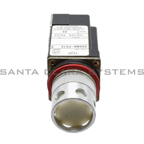 Allen Bradley 800MR-PGA16WA Small Round Illuminated Push Button Flush Head Xfmr 120V 60/50Hz White Lens 1 N.O. 1 N.C. Product Image
