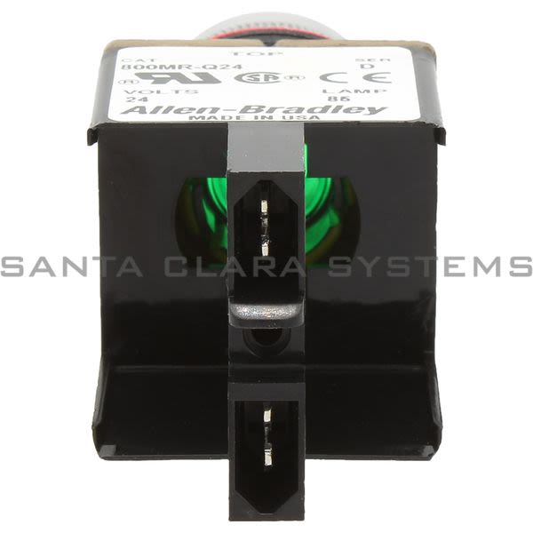 Allen Bradley 800MR-Q24G Small Round Pilot Light Full Voltage 24V Green Lens Product Image