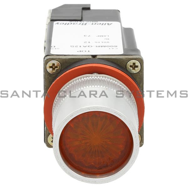 Allen Bradley 800MR-QA12AAS Push Botton | Flush Head | 12V | Amber Lens Product Image