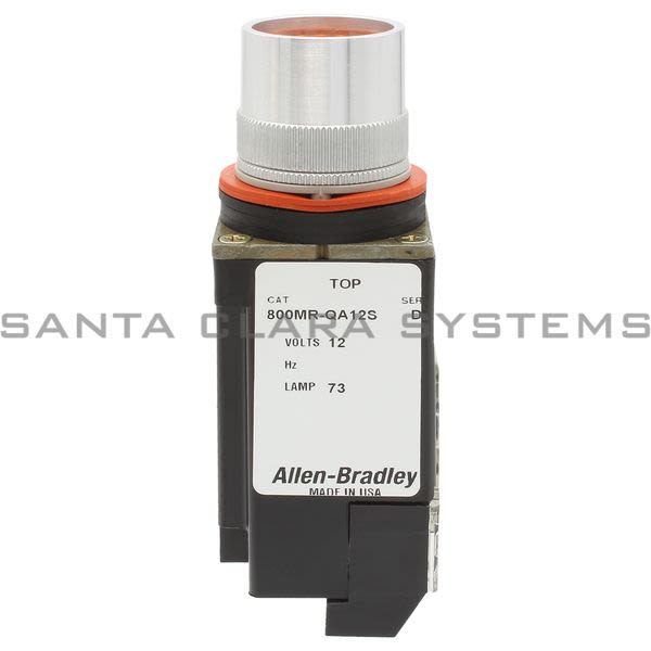 Allen Bradley 800MR-QA12AAS Push Botton | Flush Head | 12V | Amber Lens Product Image