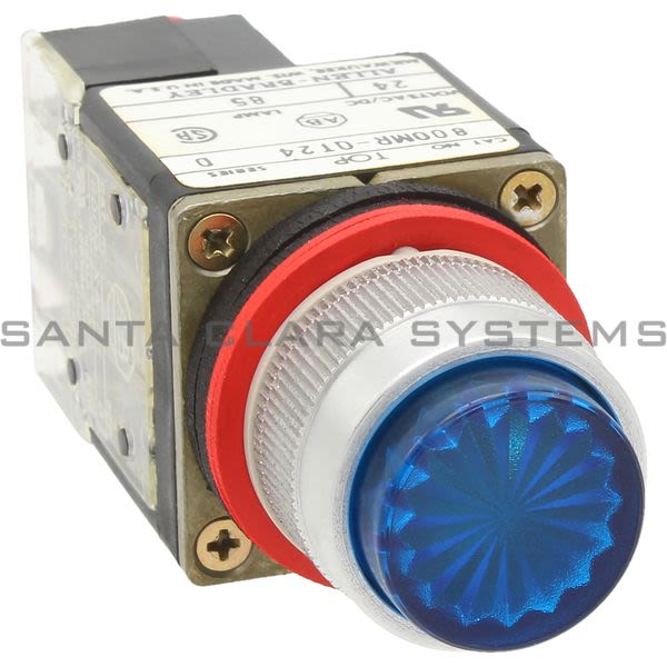 Allen Bradley 800MR-QT24B Small Round Push Button Blue Lens Product Image