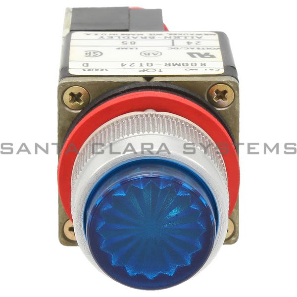 Allen Bradley 800MR-QT24B Small Round Push Button Blue Lens Product Image