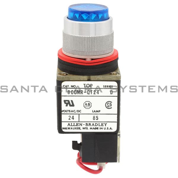 Allen Bradley 800MR-QT24B Small Round Push Button Blue Lens Product Image