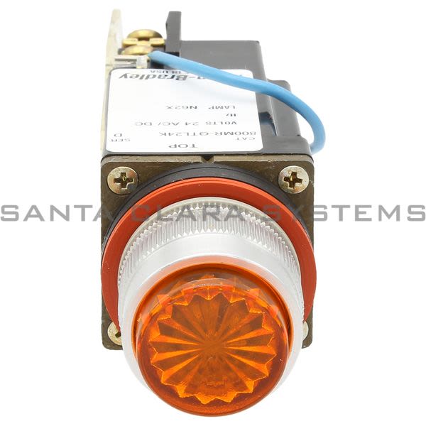 Allen Bradley 800MR-QTL24AK Small Round Pilot Light Push to Mtedt Full Voltage 24V Amber LED Product Image