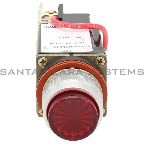 Allen Bradley 800MR-QTL24RK Small Round Pilot Light Push to Mtedt Full Voltage 24V Red LED Product Image