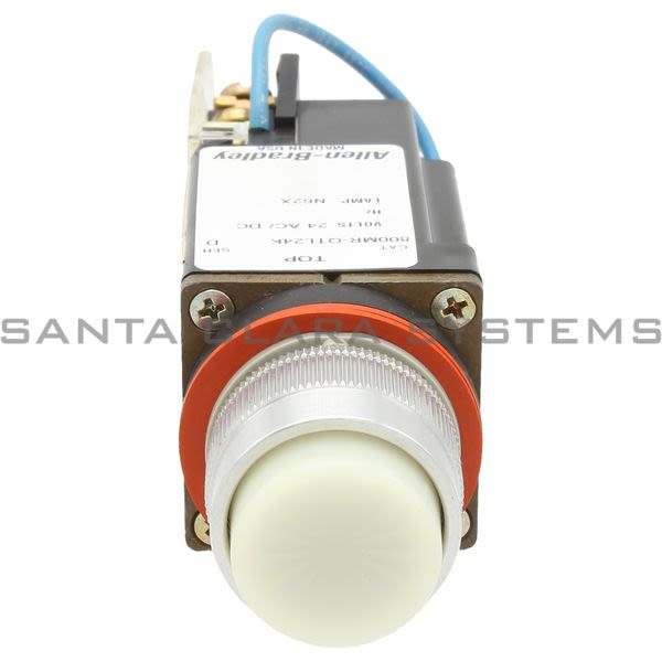 Allen Bradley 800MR-QTL24WK Small Round Pilot Light Push to Mtedt Full Voltage 24V White LED Product Image