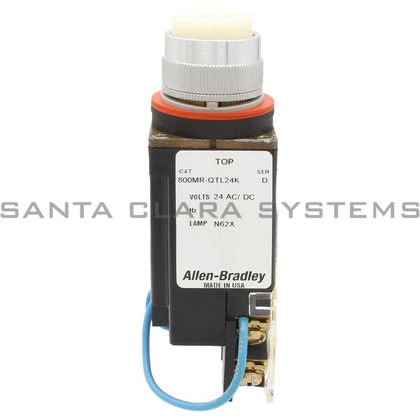 Allen Bradley 800MR-QTL24WK Small Round Pilot Light Push to Mtedt Full Voltage 24V White LED Product Image