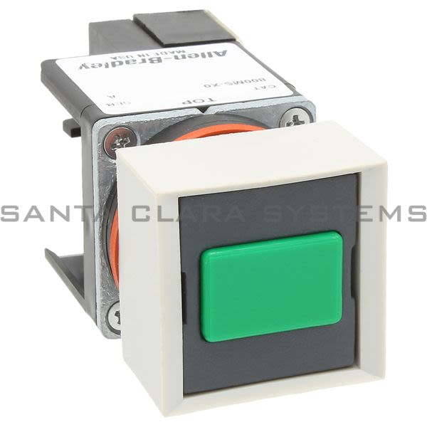 Allen Bradley 800MS-A1A Square Green Push Button Product Image