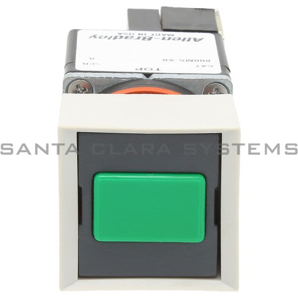 Allen Bradley 800MS-A1A Square Green Push Button Product Image