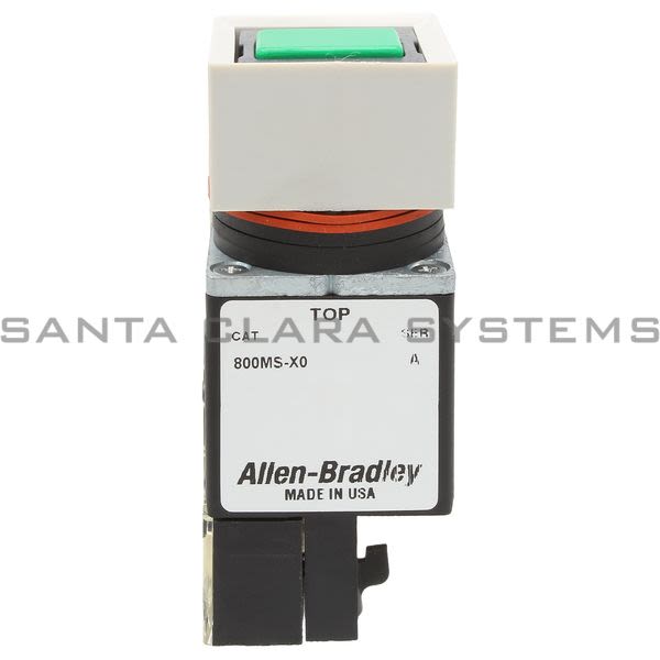 Allen Bradley 800MS-A1A Square Green Push Button Product Image