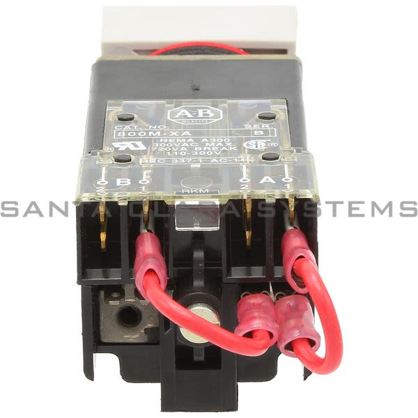 Allen Bradley 800MS-PT16 Light,Push to Test Pilot 300V AC Max 10 amp Max Product Image
