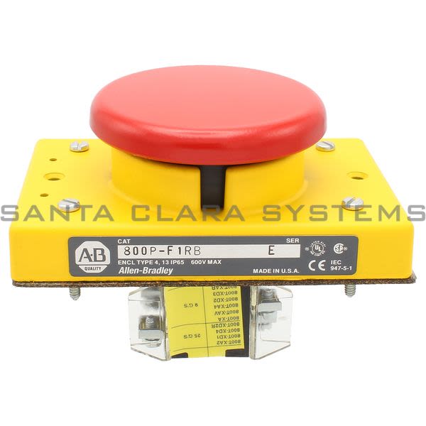 Allen Bradley 800P-F1RB Push Button Palm Operated Product Image