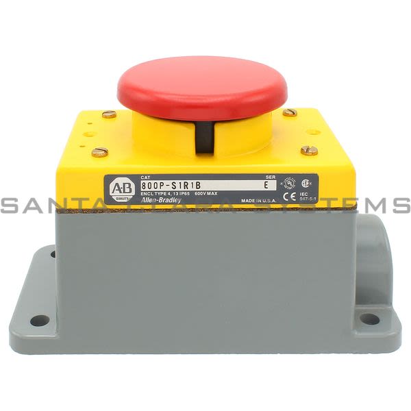 Allen Bradley 800P-S1R1B Palm Operated Pushbutton Product Image