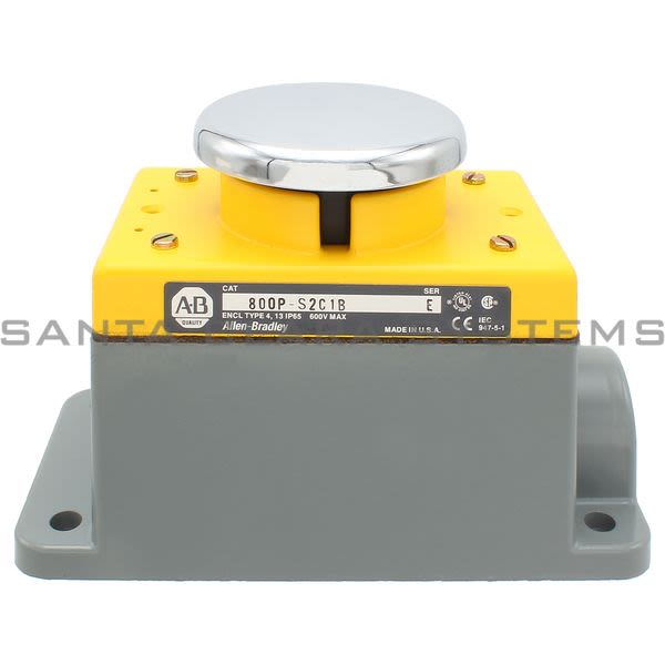 Allen Bradley 800P-S2C1B Push Button Palm Operated Product Image