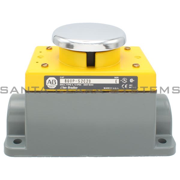Allen Bradley 800P-S2C2B Palm Operated Push Button Product Image