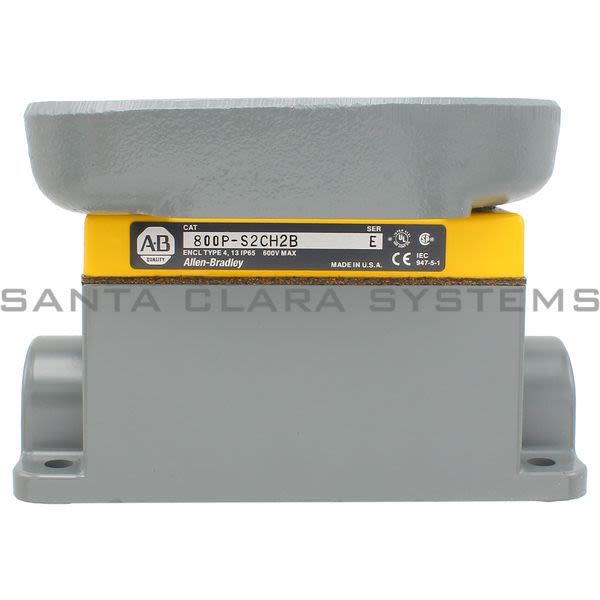 Allen Bradley 800P-S2CH2B Palm-Operated Pushbutton Product Image