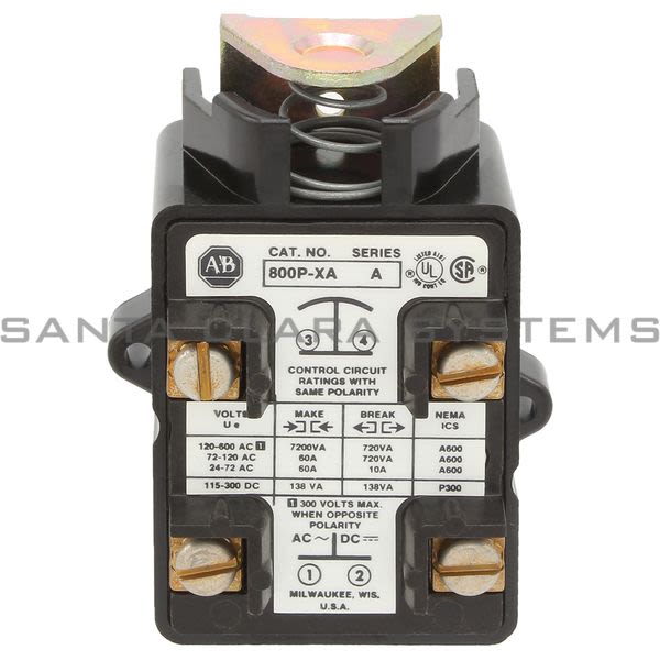 Allen Bradley 800P-XA Palm Operated Contact Block Kit Product Image